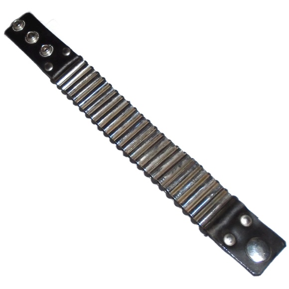 Punk Metal Tube Snap Bracelet NEW Adjustable - Picture 6 of 8